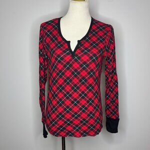 Victoria Secret - Red Plaid Long Sleeve Pajama Top